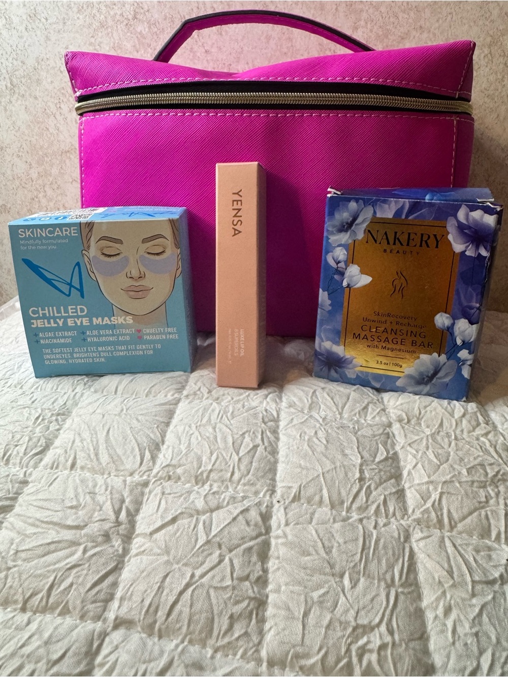 Estée Lauder Bright Pink Women's Top-Handle Cosmetic Bag NWOT bundle deal